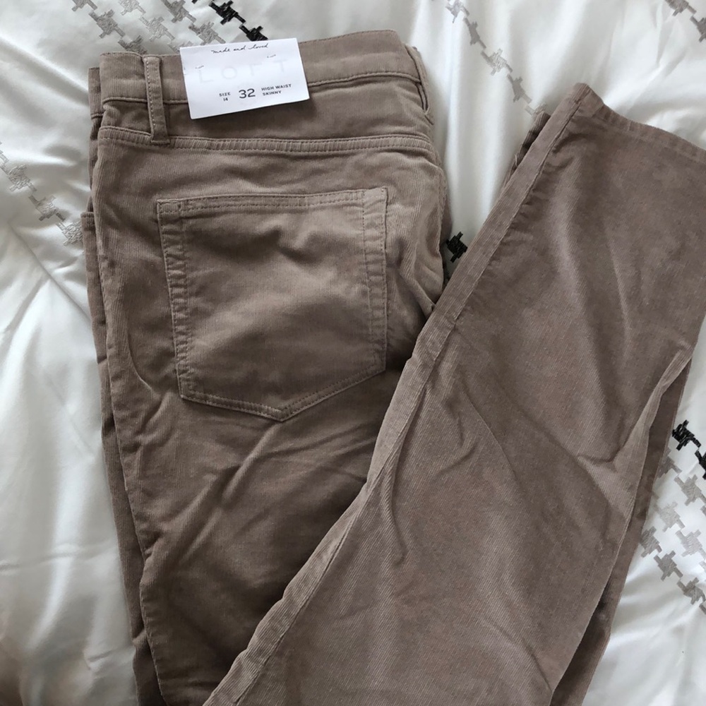 LOFT high waist skinny chords